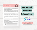 Matted Hair After Care Release Grooming Form