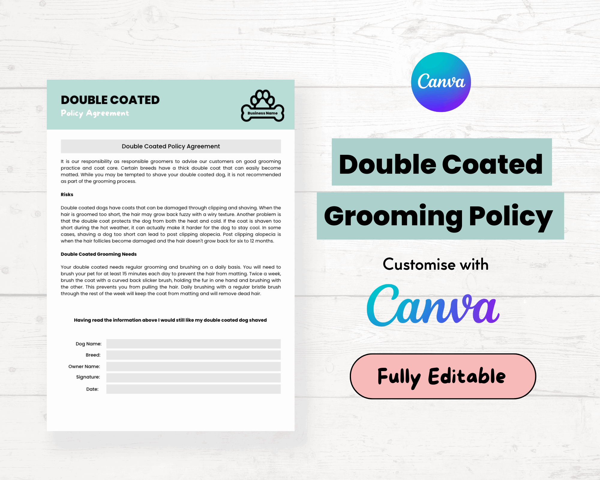 Double coated top dog grooming
