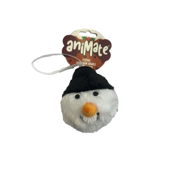 Festive Bauble Squeaky Santa Dog Toy