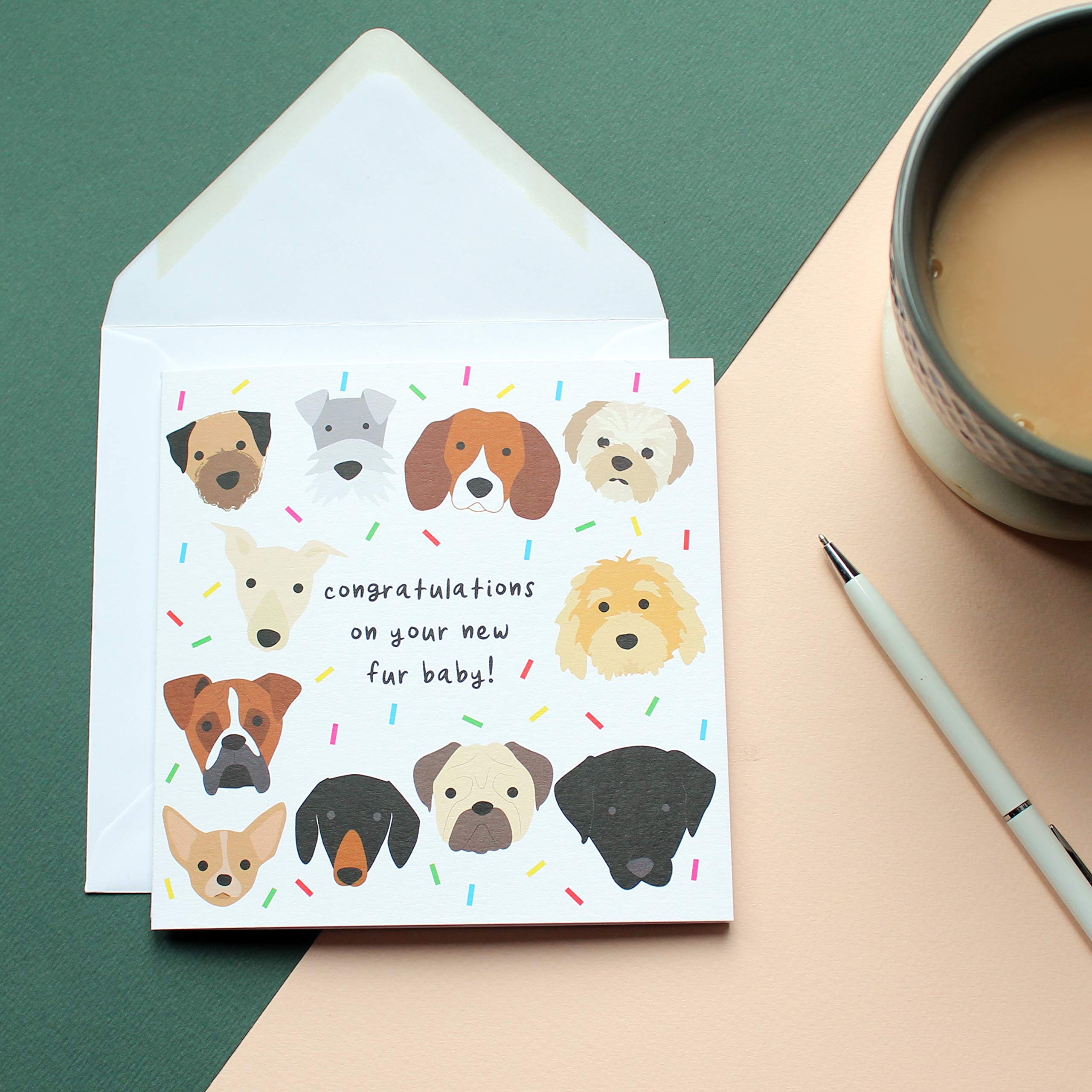 Congratulations on Your New Fur Baby Dog Card