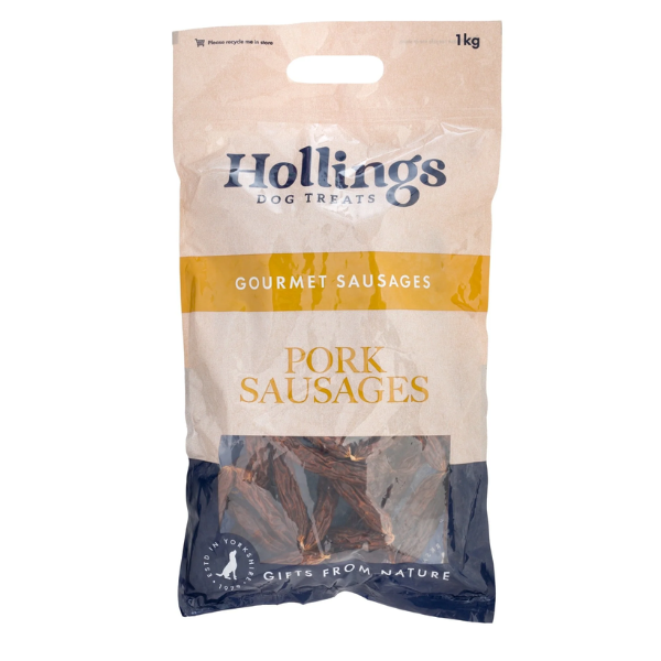 Hollings Gourmet Pork Sausages Dog Treats