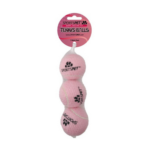 Sportspet 3 Pack Tennis Ball - Pink