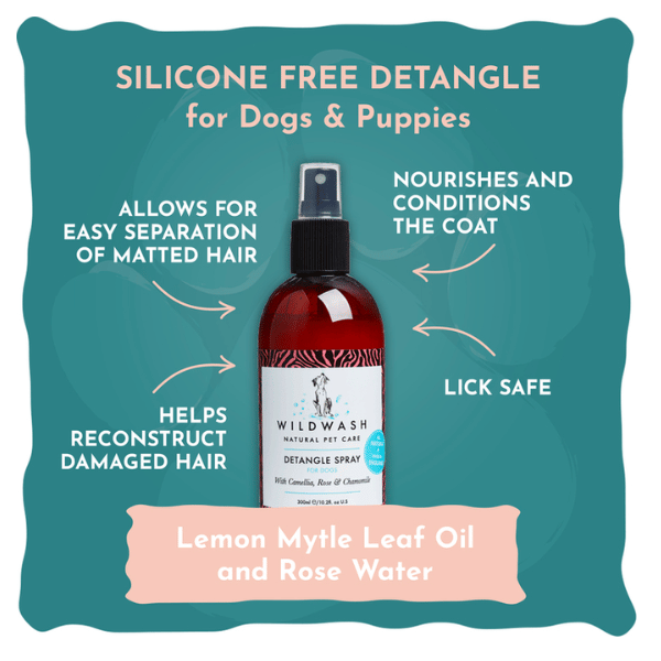 WildWash Detangle Spray with Lemon Mytle Leaf Oil and Rose Water