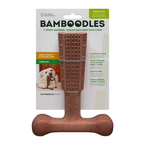 Bamboodles T Bone Dog Chew Toy Chicken Flavour