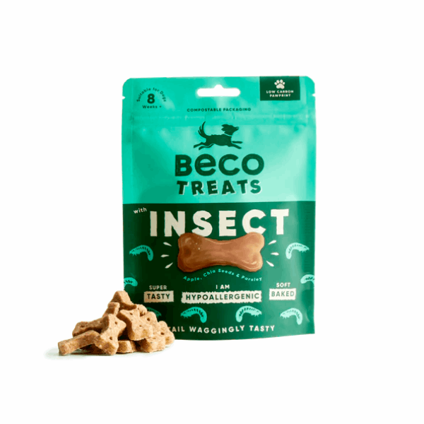 Beco Hypoallergenic Insect Dog Treats with Apple & Chia Seeds - Underdog Pets