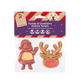 Cupid & Comet Festive Filled Santa And Reindeer Dog Treat, 100g