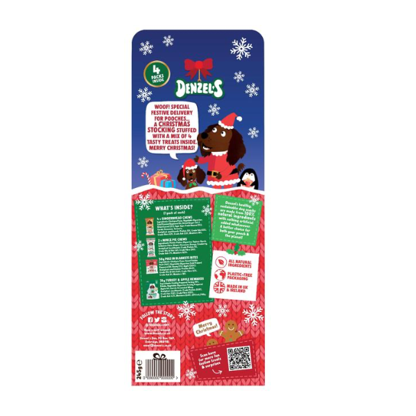 Denzel's Christmas Stocking Selection of Dog Treats 245g