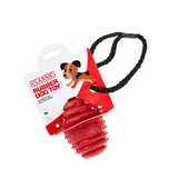 Dog Toy Rubber Rope Oval Ball with Rope