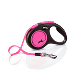 Flexi New Neon Extending Dog Lead Tape 5m Pink Small