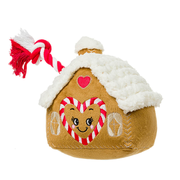 House of Paws Christmas Gingerbread House Dog Toy