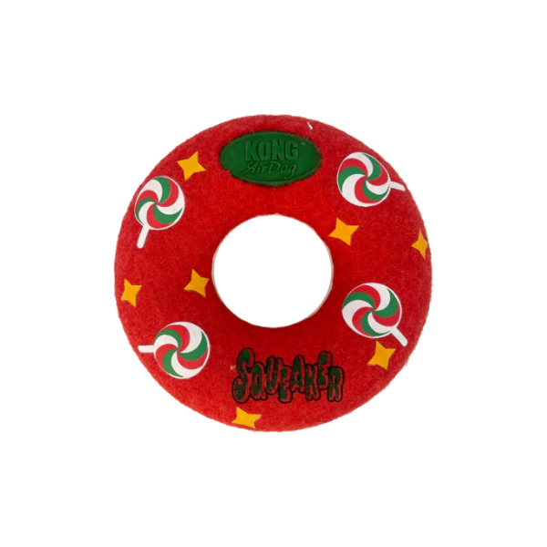 Kong Christmas Holiday AirDog Squeaker Donut Medium