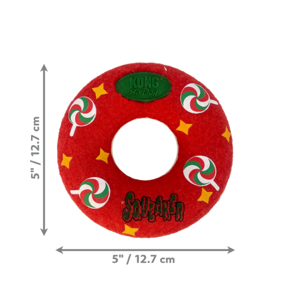Kong Christmas Holiday AirDog Squeaker Donut Medium