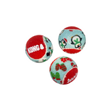 KONG Christmas Holiday SqueakAir Balls 6pk Medium