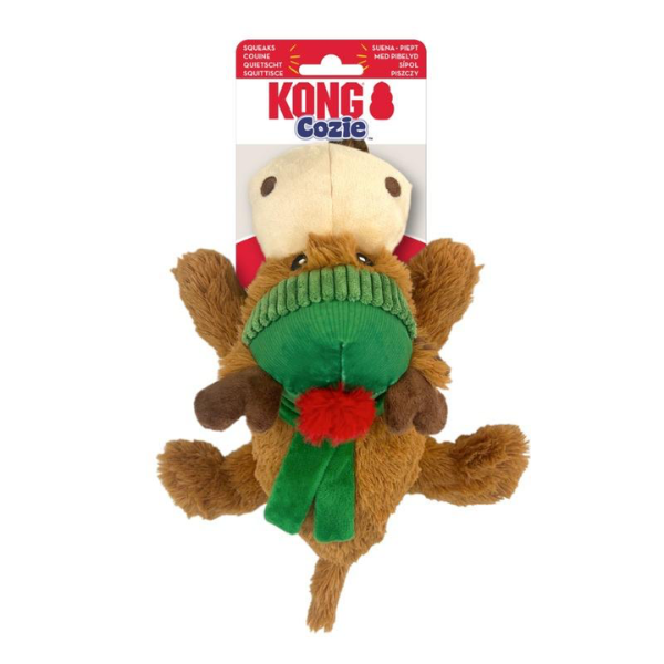 KONG Cozie Holiday Reindeer Dog Toy