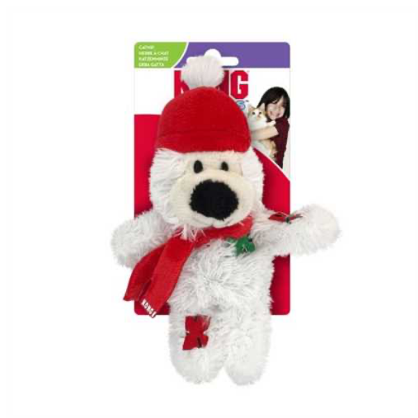 KONG Holiday Softies Pajama Bear Cat Toy