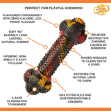 Nylabone Strong Tough Durable Rubber Dog Chew Toy Bone, Bacon Cheeseburger Flavour