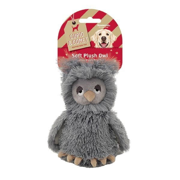 Cupid & Comet Rosewood Festive Soft Plush Owl