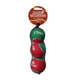 Sportspet Xmas Red Green Tennis Balls 3 Pack