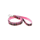 Urban Pup Pink Tartan Fabric Lead