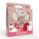 Cupid & Comet Wool Cat Balls 4 pk