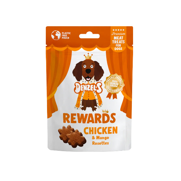 Denzel's Rewards Chicken and Mango Rosettes - Underdog Pets