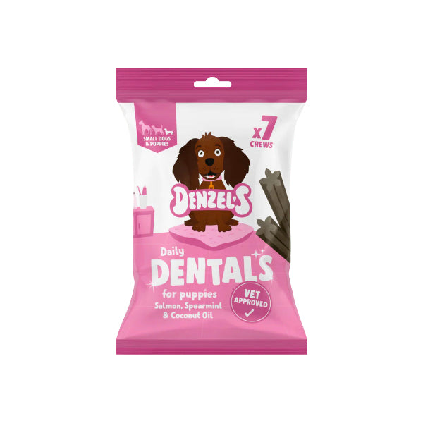 Denzel's Puppy Dental Chews with Salmon, Spearmint & Coconut Oil - Underdog Pets