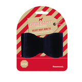 Luxury Navy Velvet Bow Tie - Underdog Pets