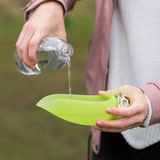 Rosewood Easy Use Dog Travel Water Bottle with Stylish Leaf Design, Green - Underdog Pets