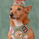 Scout's Honour Less Talking More Walking iron-on patch for dogs - Underdog Pets