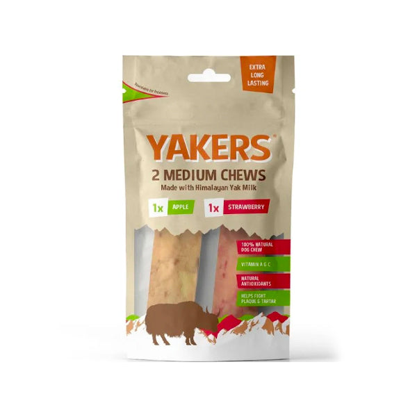 Yakers Dog Chew Strawberry and Apple - Underdog Pets